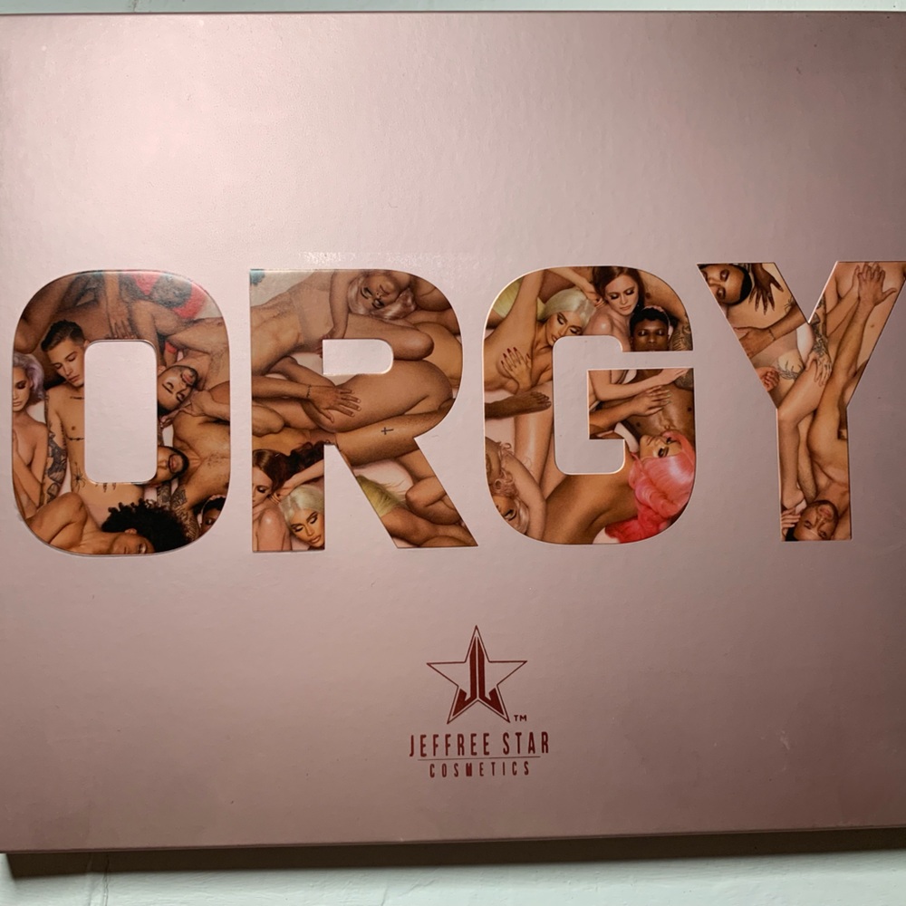 Never opened and never used Jeffree Star Orgy Palette. Still  in tissue paper.
